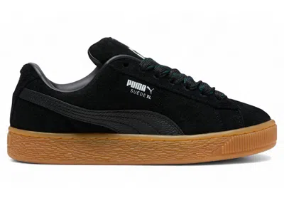Pre-owned Puma Suede Xl Flecked (women's) Sneakers In Black/ponderosa Pine/gum