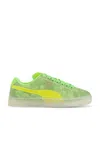 Puma Suede Xl Ghostbusters Slimer In  Green  Lime Smash  & Warm White