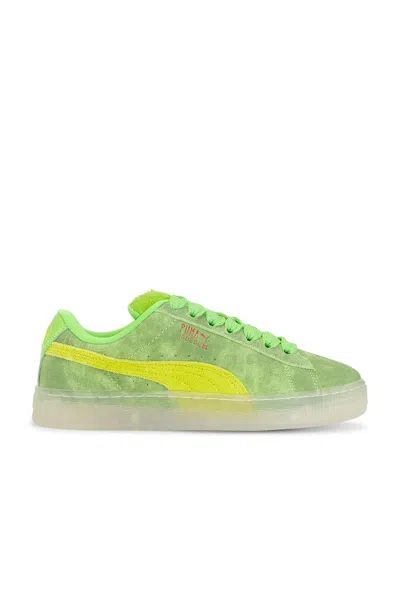 Puma Suede Xl Ghostbusters Slimer In Green/green/white