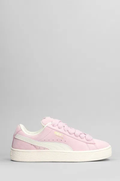 PUMA SUEDE XL GRAPE SNEAKERS IN ROSE-PINK SUEDE