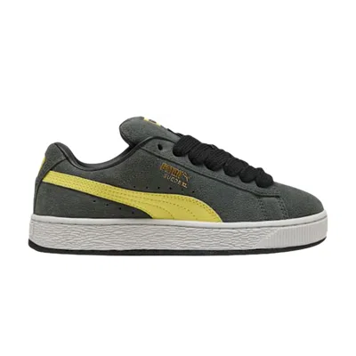 Pre-owned Puma Suede Xl Gs 'shadow Gray Lemon Meringue' | Green | Kid's Size 4