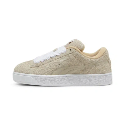 Puma Suede Xl Hairy Sneakers Women In Alpine Snow- White