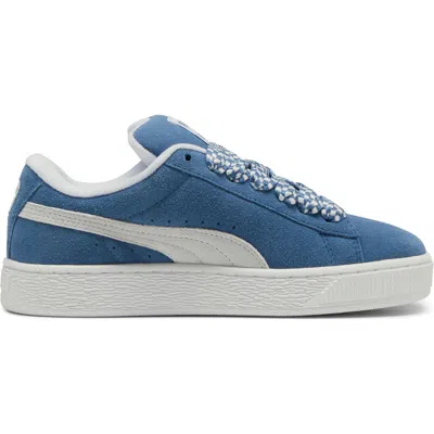 Puma Suede Xl Lace Sneaker In Blue Horizon- White