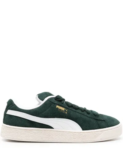 Puma Clyde Low-top Suede Sneakers In Green