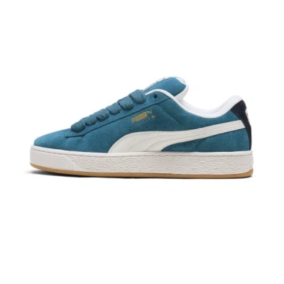 Puma Suede Xl Levels Sneakers In Cold Green-frosted Ivory- Black