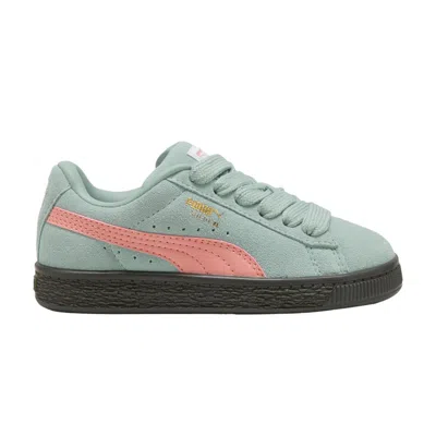 Pre-owned Puma Suede Xl Little Kid 'modern Mint Pink Fruit' | Green | Kid's Size 2