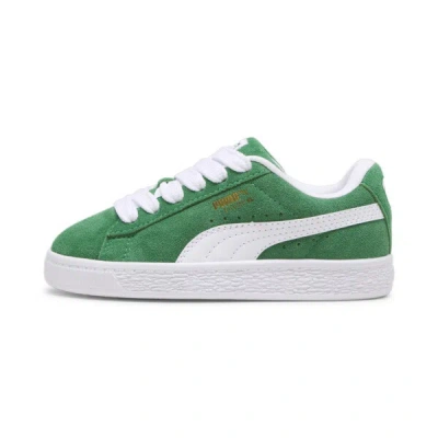Puma Suede Xl Little Kids' Sneakers In Archive Green- White