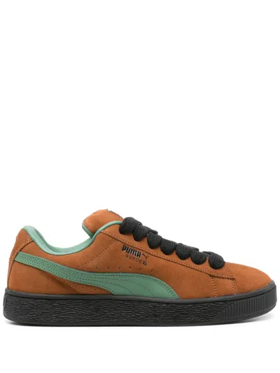 PUMA SUEDE XL LOGO-PRINT SNEAKERS