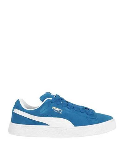 Puma Suede Xl Man Sneakers Blue Size 9 Leather In Team Royal/white