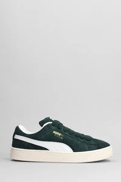 PUMA SUEDE XL SNEAKERS IN GREEN SUEDE