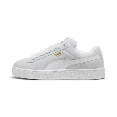 Puma Suede Xl Sneakers In Silver Mist- White