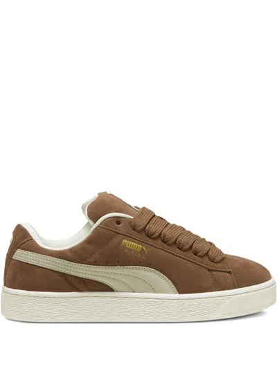 Puma Suede Xl "tan White" Sneakers In Brown