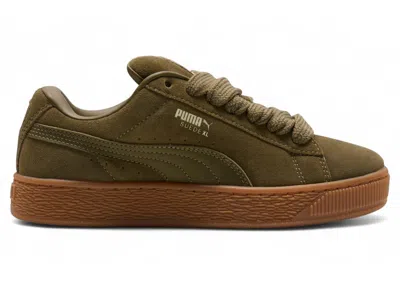 Pre-owned Puma Suede Xl (women's) Sneakers In Wild Willow/sugared Almond In Multi