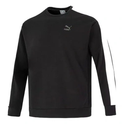 Puma Suit Crew Neck Logo Sweatshirt 'black'