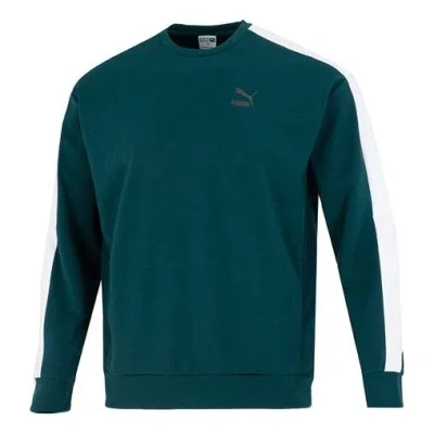 Puma Suit Crew Neck Logo Sweatshirt 'green'