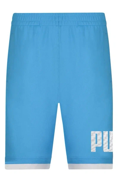 Puma Kids' Summer Break Mesh Pull-on Shorts In Blue / Aqua