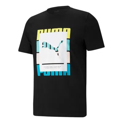 Puma Summer Court Graphic T-shirt 'black'