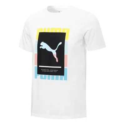 Puma Summer Court T-shirt 'white' In Multi