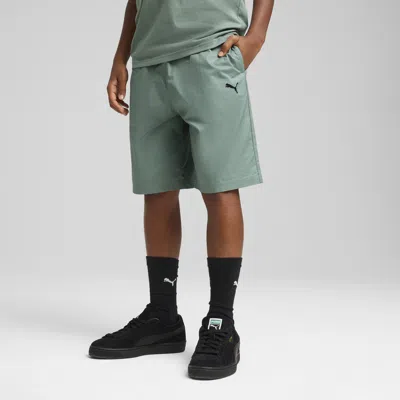 Puma Super  Big Kids' Woven Shorts In Green