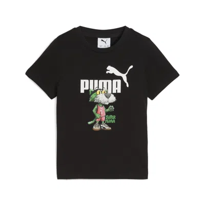 Puma Super  Graphic T-shirt Kids In Black
