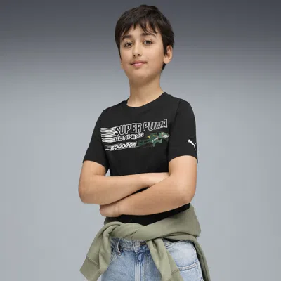 Puma Kids' Super  Graphic T-shirt Youth In Black