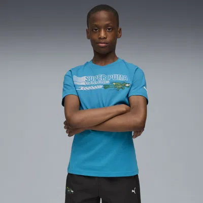Puma Kids' Super  Graphic T-shirt Youth In Blue