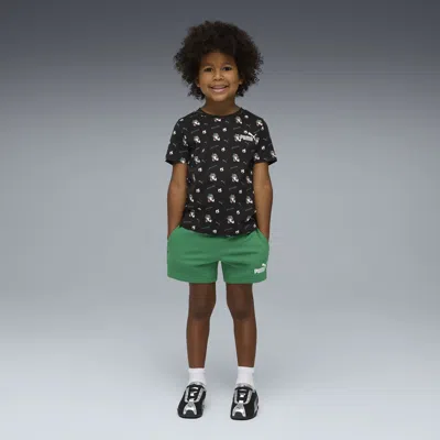 Puma Super  Little Kids' T-shirt And Shorts Set In Black