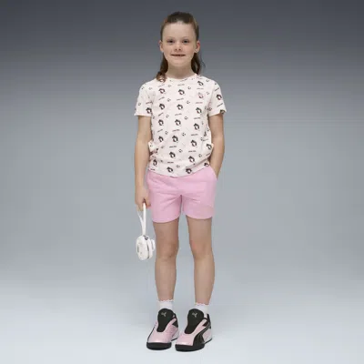 Puma Super  Little Kids' T-shirt And Shorts Set In Pink