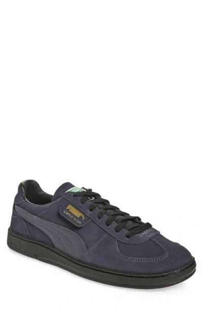 Puma Super Team Suede Sneaker In New Navy- Black