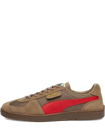 Puma Super Team Suede Sneakers In Brown