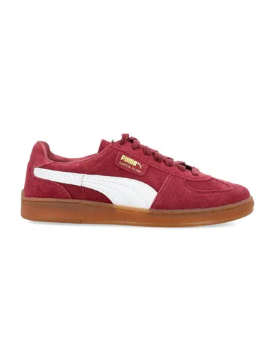 Puma Super Team Suede Trainers In Burgundy