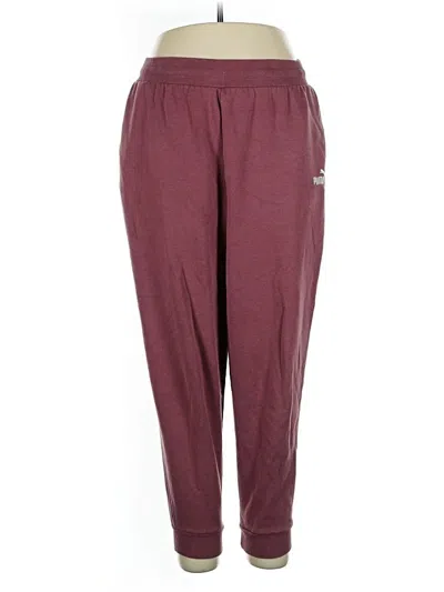 Pre-owned Puma Sweatpants In Burgundy