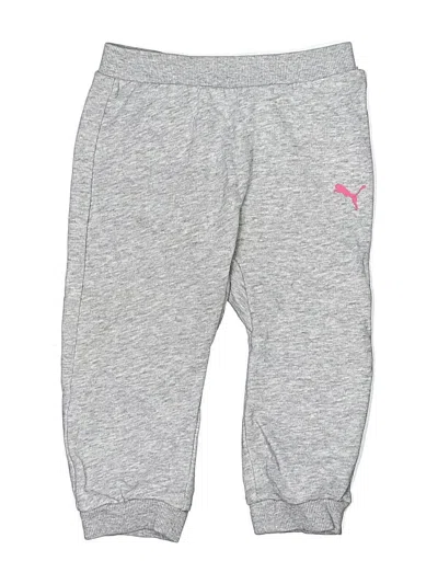 Pre-owned Puma Kids' Sweatpants In Gray