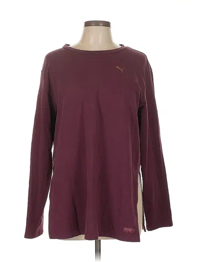 Pre-owned Puma Sweatshirt In Burgundy