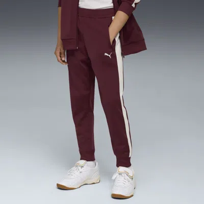 Puma T7 Always On Big Kids' Track Pants In Burgundy