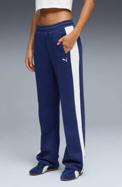 Puma T7 Always On Straight Leg Track Pants In Blue