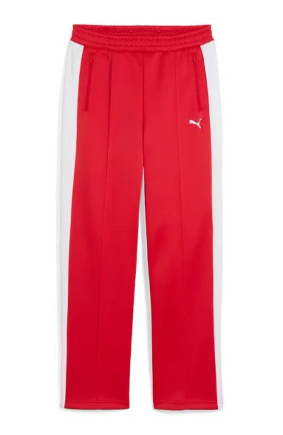 Puma T7 Always On Straight Track Pants In Red