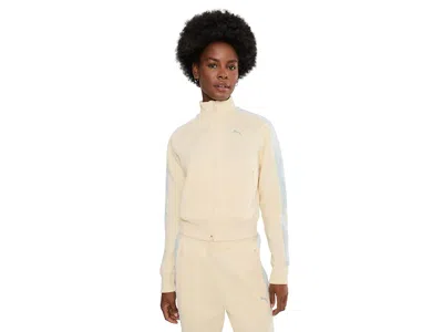 Puma T7 Always On Track Jacket Women's Jacket Buttercream/creme De Mint: Sm, Cotton/polyester