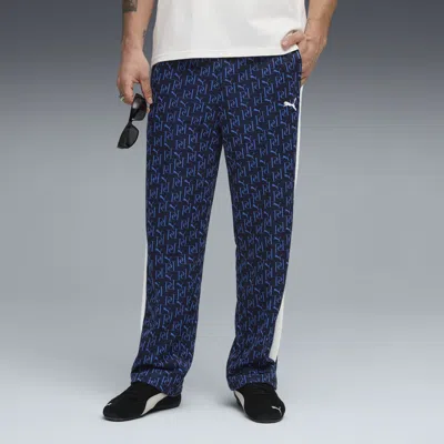 Puma T7 Aop Relaxed Track Pants Men In Blue
