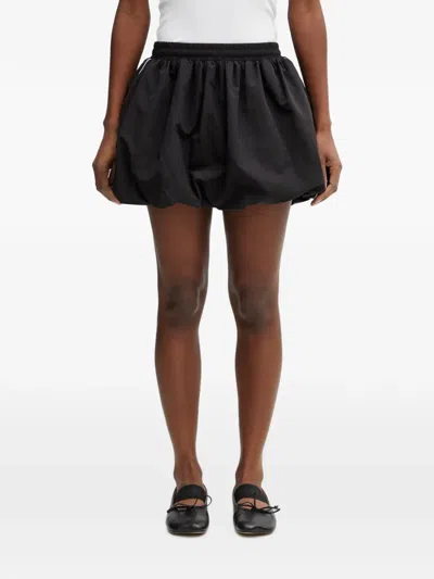Puma T7 Ballon Piped-trim Puff-hem Mini Skirt In Black