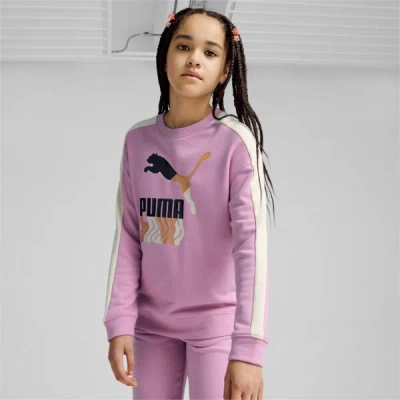 Puma T7 Big Kids' Long Sleeve Crew In Mauved Out