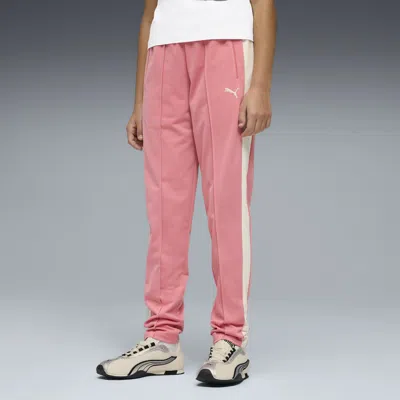 Puma T7 Big Kids' Slim Track Pants In Pink