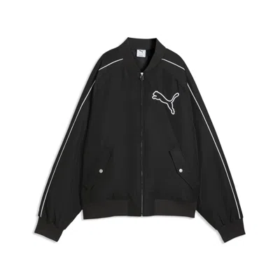 Puma T7 Bomber Jacket In Black