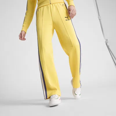 Puma T7 Straight Women's Track Pants In Yellow