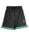 Puma T7 For The Fanbase Mesh Shorts Woman Shorts & Bermuda Shorts Black Size L Polyester In Black
