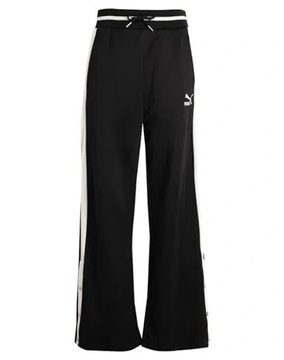 Puma T7 For The Fanbase Relaxed Track Pants Pt Woman Pants Black Size M Polyester, Cotton