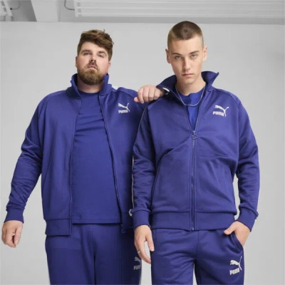 Puma T7 Iconic Men's Track Jacket In Lapis Lazuli