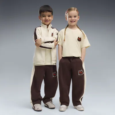 Puma T7 Little Kids' T7 Relaxed Barrel Pants In Brown