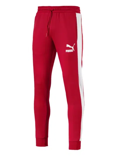 Puma T7 Logo Track Pants In Red