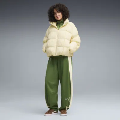 Puma T7 Love Of The Cat Women's Barrel Track Pants In Green